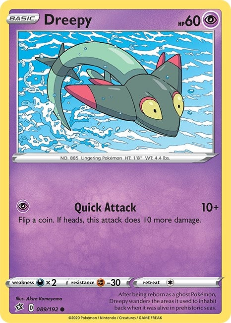Image for Dreepy (089/192) (SWSH02: Rebel Clash) - Pokemon