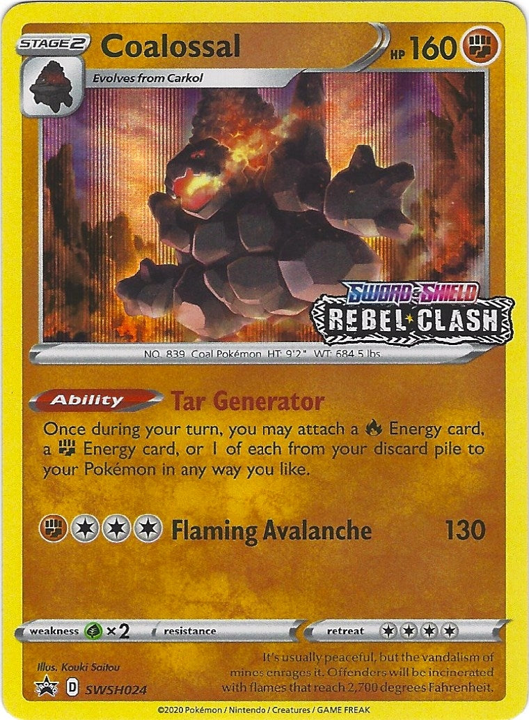 Image for Coalossal - SWSH024 (Prerelease) (SWSH024) (SWSH: Sword & Shield Promo Cards) - Pokemon