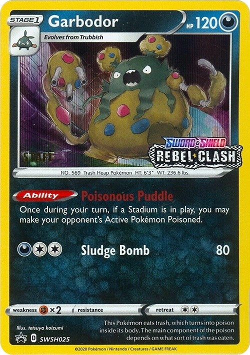 Image for Garbodor - SWSH025 (Prerelease) [Staff] (SWSH025) (SWSH: Sword & Shield Promo Cards) - Pokemon