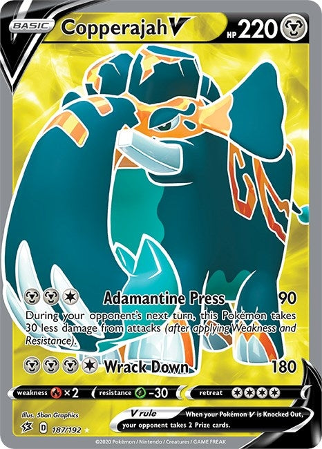 Image for Copperajah V (Full Art) (187/192) (SWSH02: Rebel Clash) - Pokemon