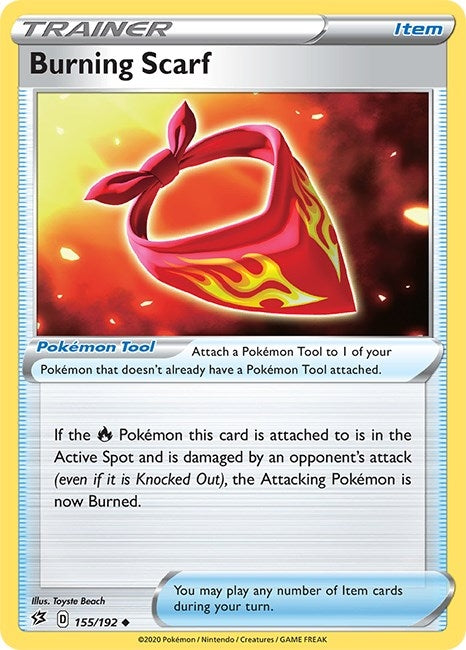 Image for Burning Scarf (155/192) (SWSH02: Rebel Clash) - Pokemon