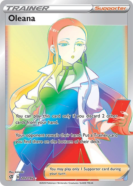 Image for Oleana (Secret) (202/192) (SWSH02: Rebel Clash) - Pokemon