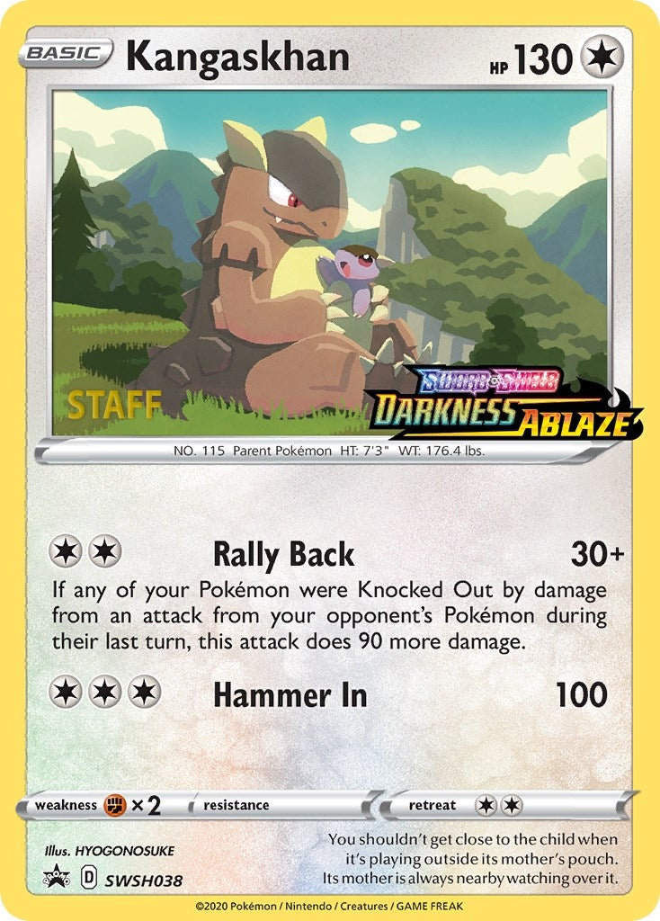 Image for Kangaskhan - SWSH038 (Prerelease) [Staff] (SWSH038) (SWSH: Sword & Shield Promo Cards) - Pokemon