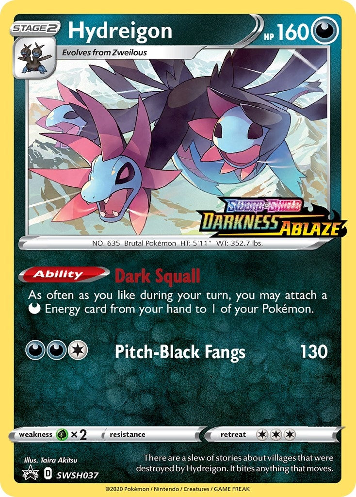 Image for Hydreigon - SWSH037 (Prerelease) (SWSH037) (SWSH: Sword & Shield Promo Cards) - Pokemon