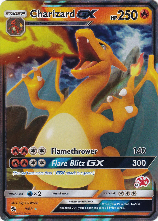 Image for Charizard GX - 9/68 (#60 Charizard Stamped) (009/068) (Battle Academy) - Pokemon
