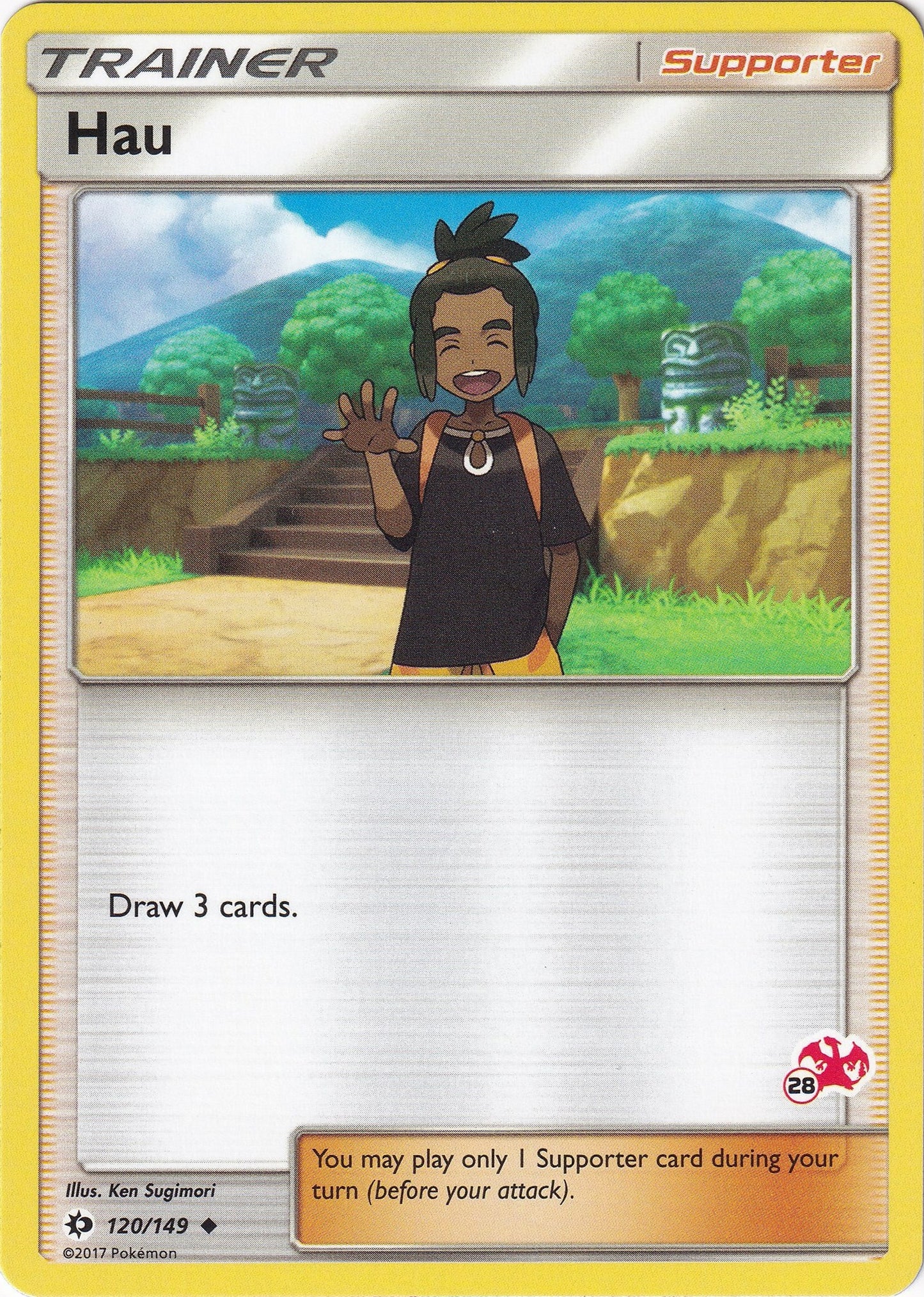 Image for Hau - 120/149 (#28 Charizard Stamped) (120/149) (Battle Academy) - Pokemon
