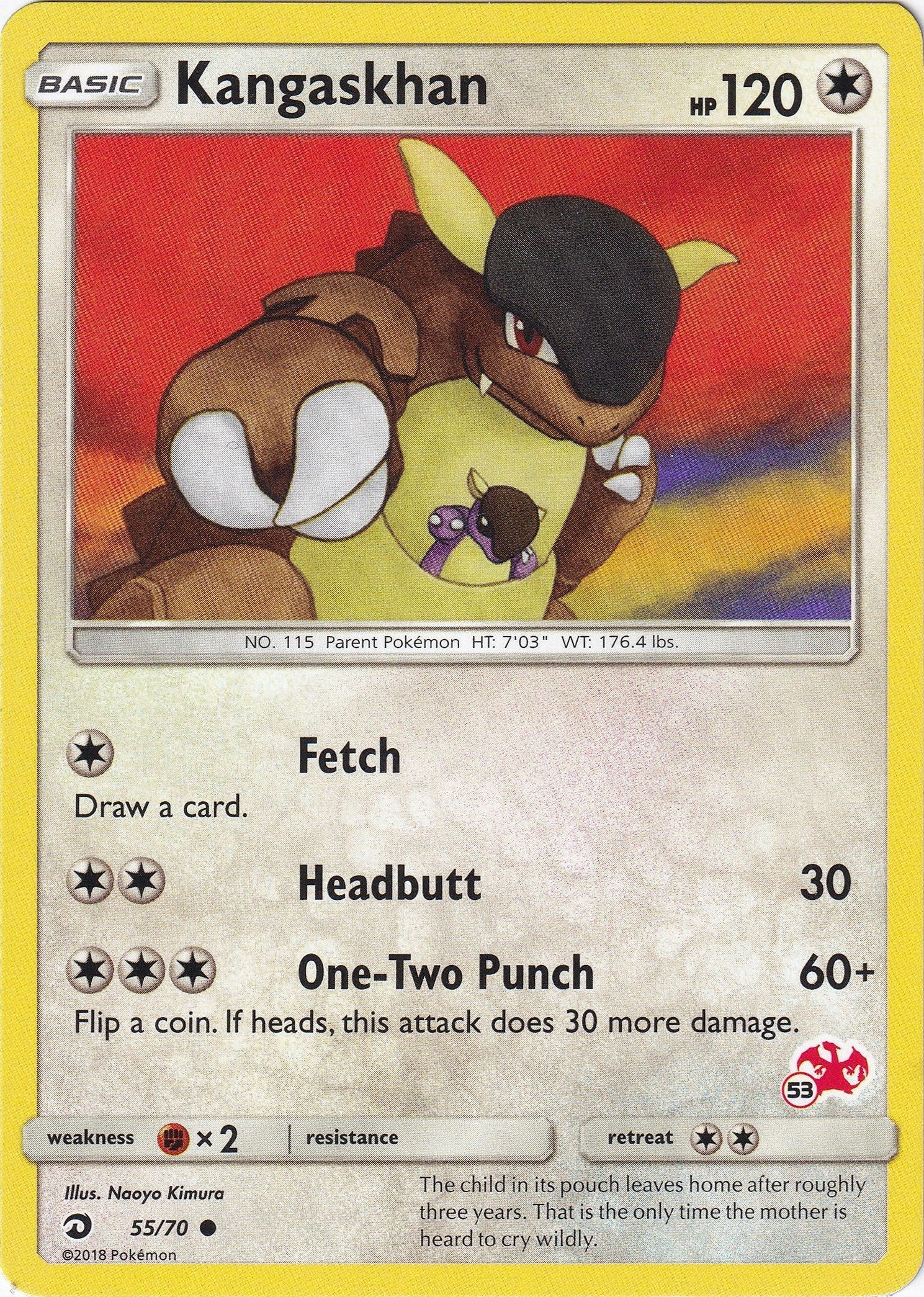 Image for Kangaskhan - 55/70 (#53 Charizard Stamped) (055/070) (Battle Academy) - Pokemon