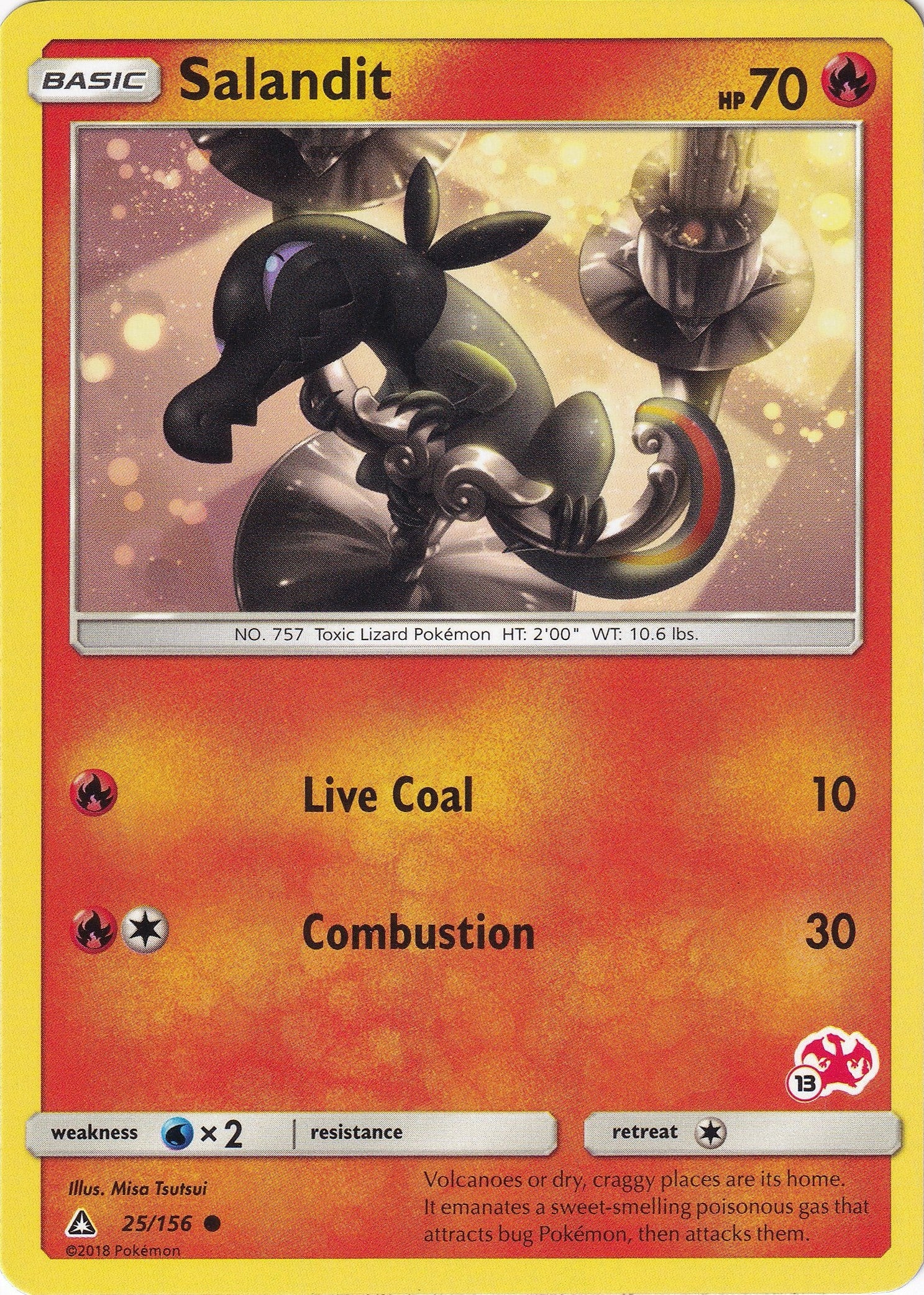 Image for Salandit - 25/156 (#13 Charizard Stamped) (025/156) (Battle Academy) - Pokemon