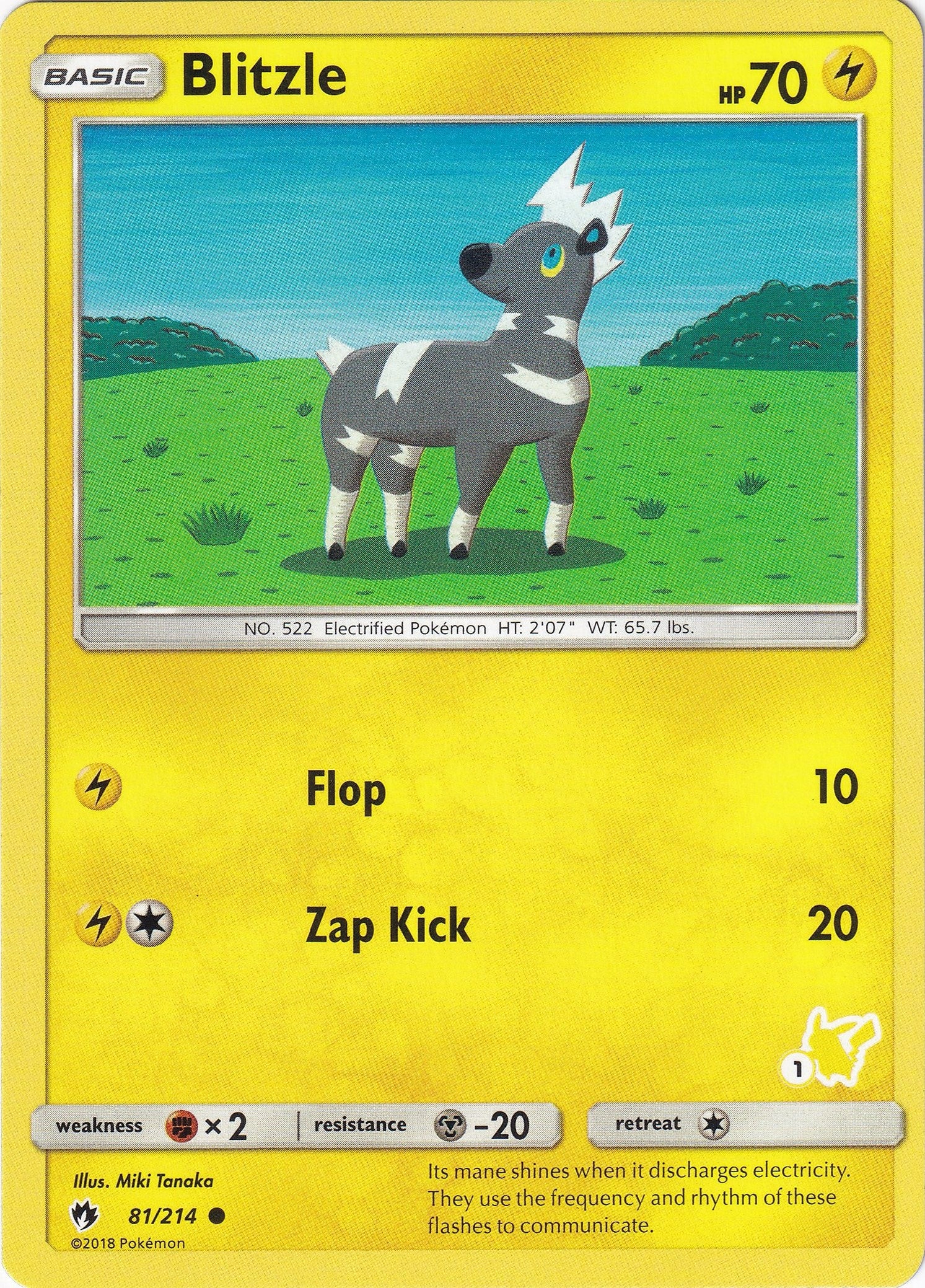 Image for Blitzle - 81/214 (#1 Pikachu Stamped) (081/214) (Battle Academy) - Pokemon