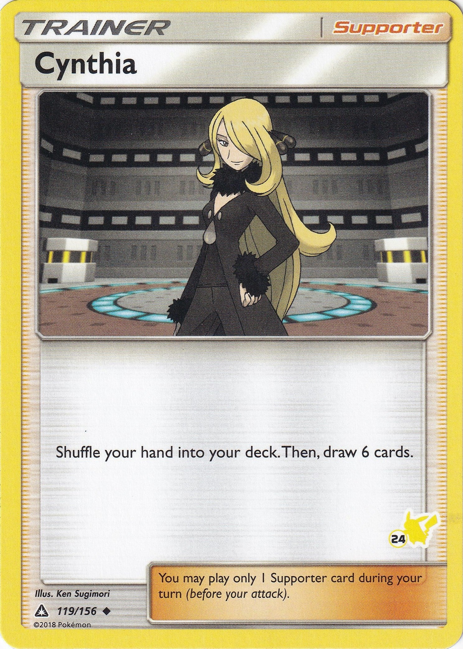 Image for Cynthia - 119/156 (#24 Pikachu Stamped) (119/156) (Battle Academy) - Pokemon