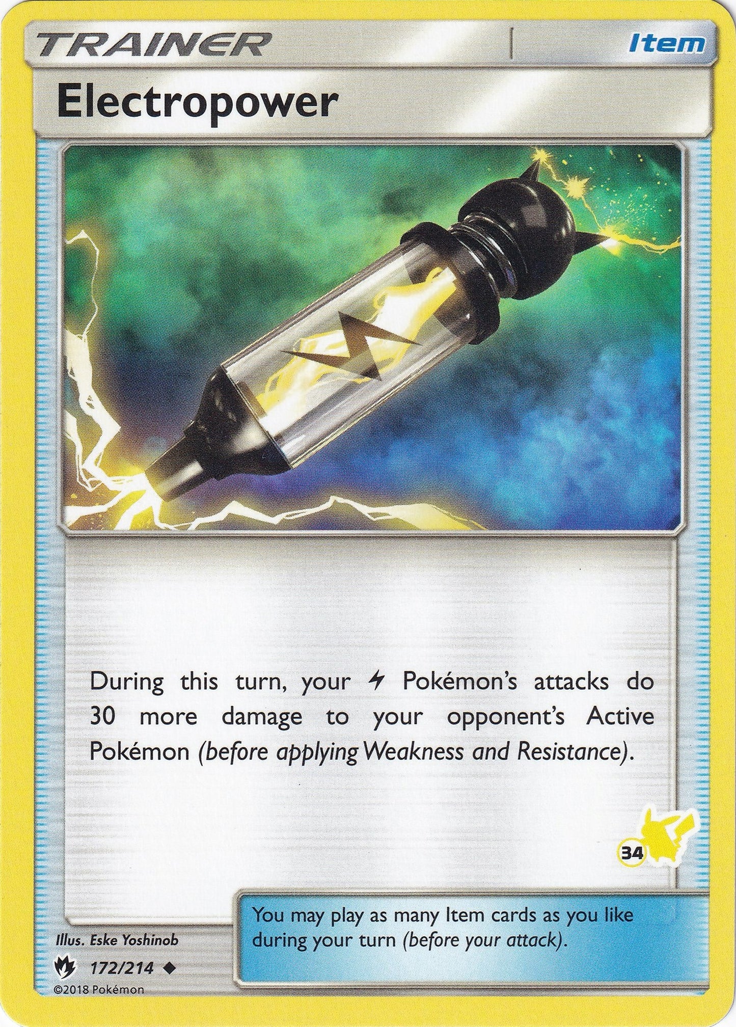 Image for Electropower - 172/214 (#34 Pikachu Stamped) (172/214) (Battle Academy) - Pokemon