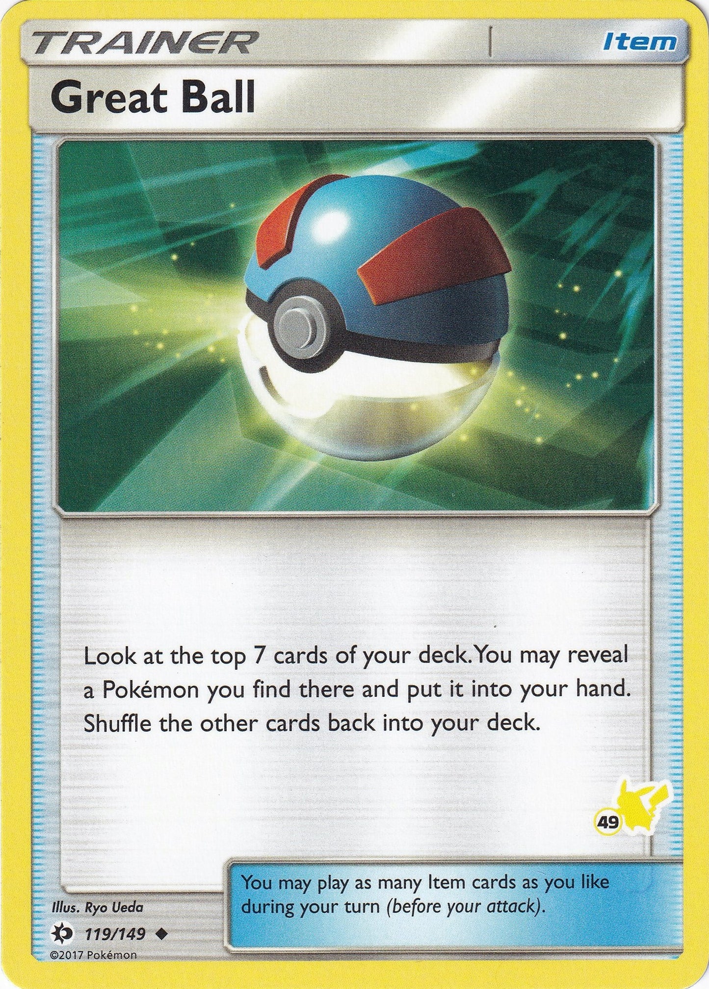 Image for Great Ball - 119/149 (#49 Pikachu Stamped) (119/149) (Battle Academy) - Pokemon
