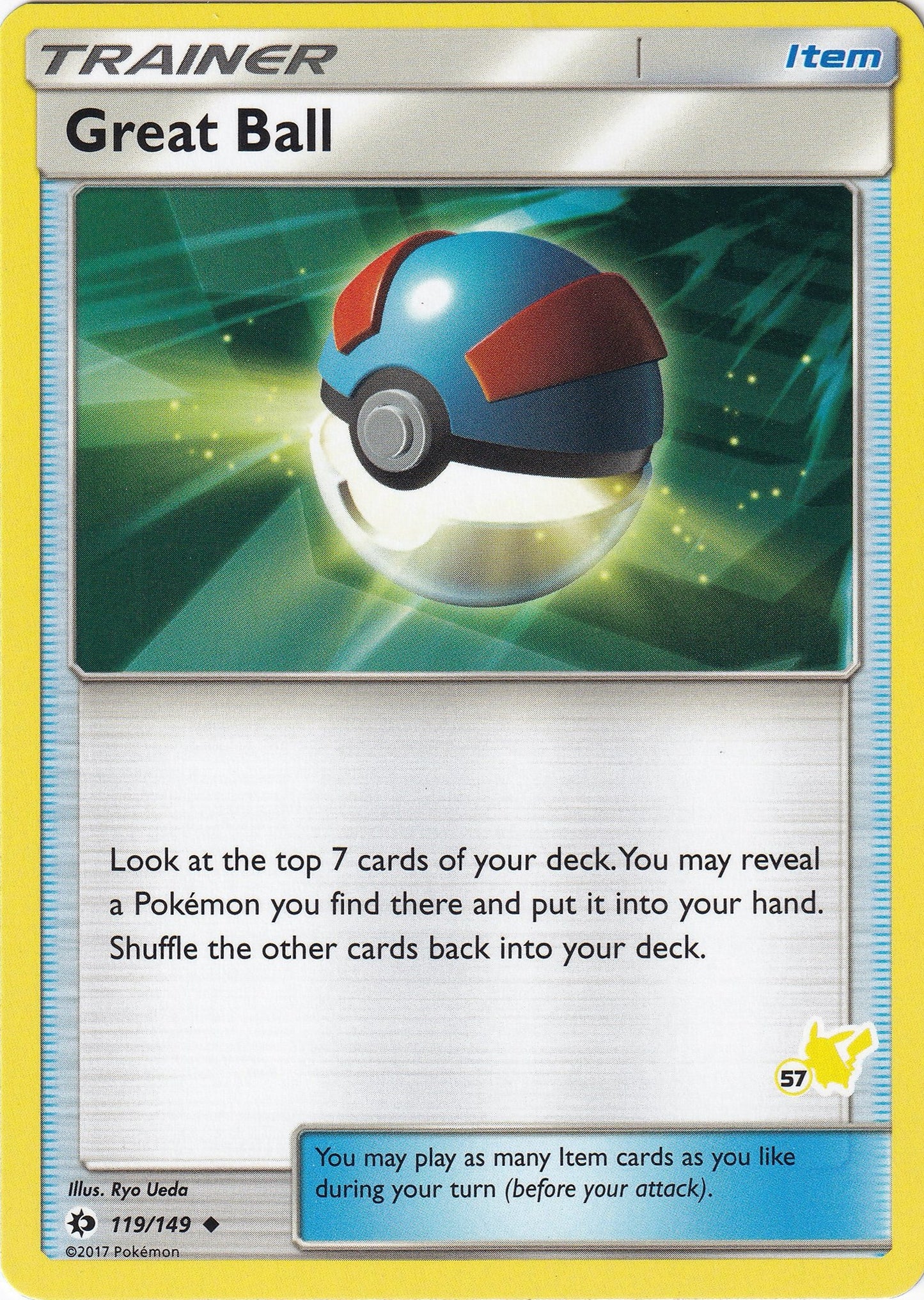 Image for Great Ball - 119/149 (#57 Pikachu Stamped) (119/149) (Battle Academy) - Pokemon