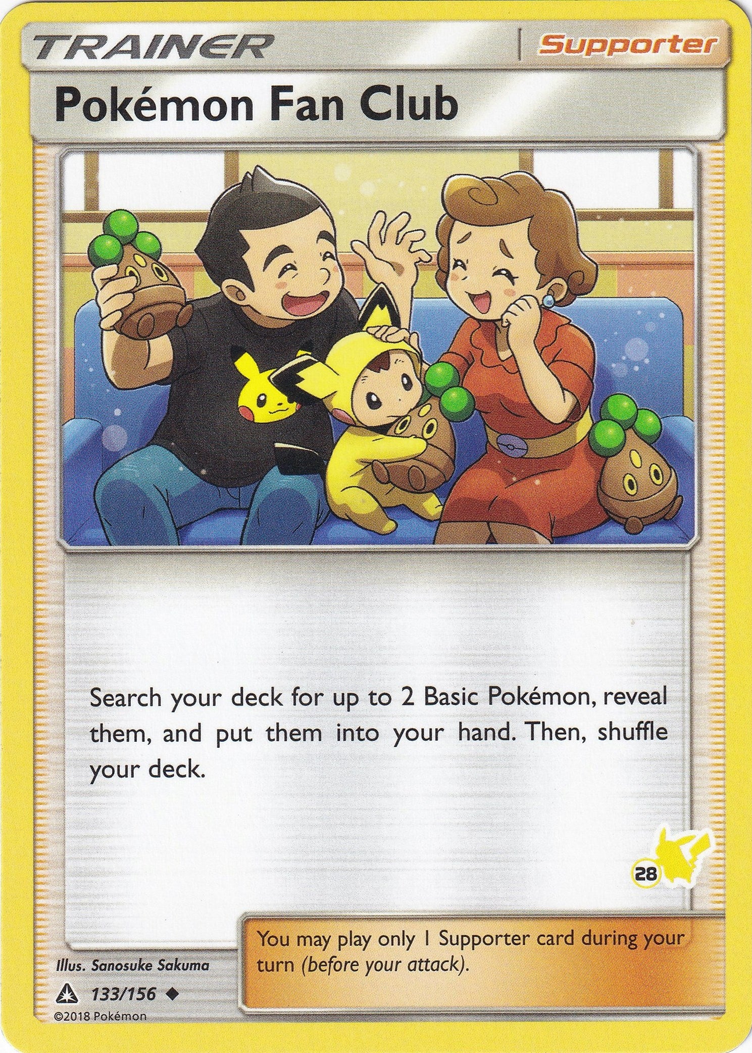Image for Pokemon Fan Club - 133/156 (#28 Pikachu Stamped) (133/156) (Battle Academy) - Pokemon