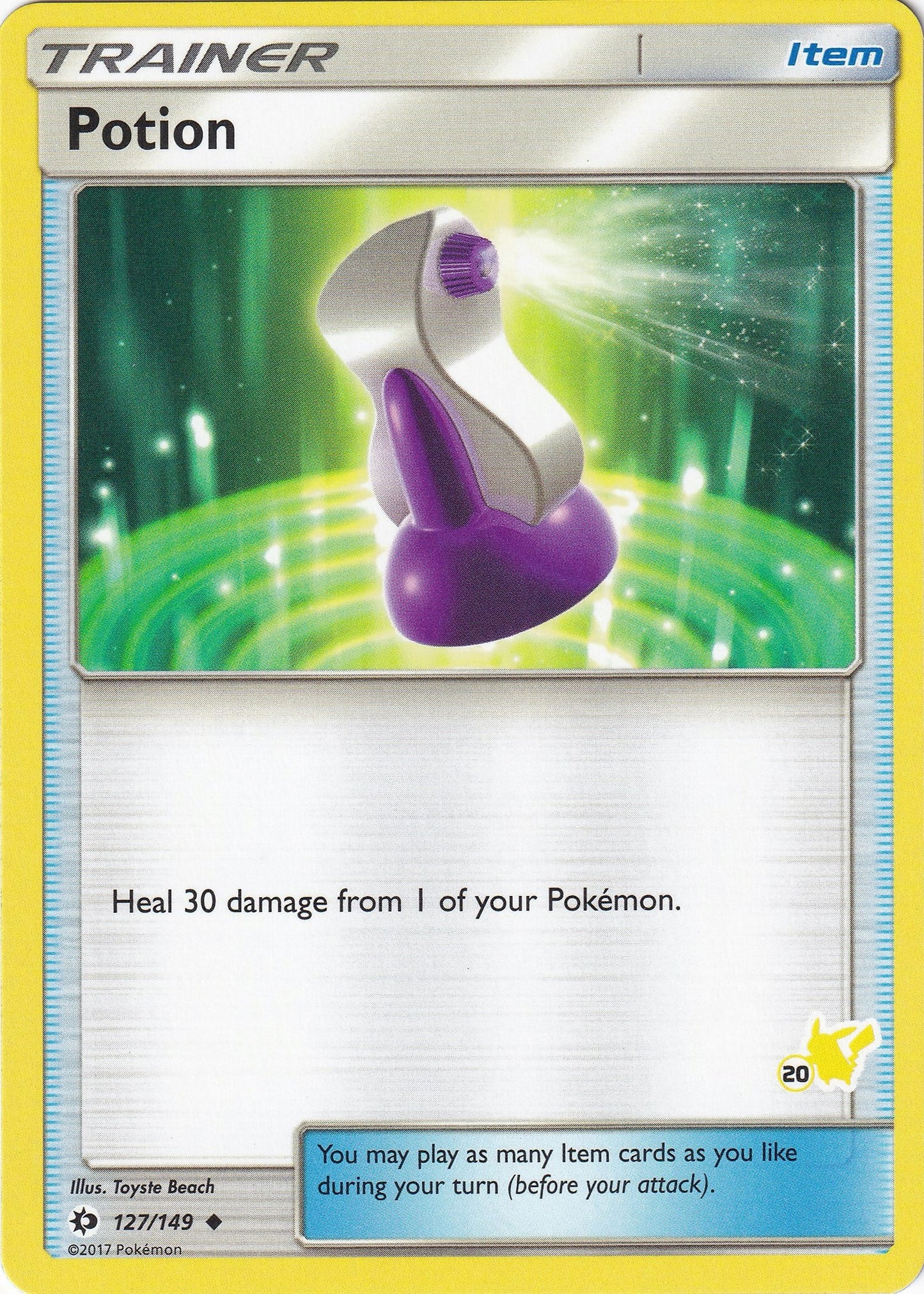 Image for Potion - 127/149 (#20 Pikachu Stamped) (127/149) (Battle Academy) - Pokemon