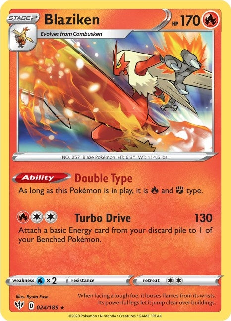 Image for Blaziken (024/189) (SWSH03: Darkness Ablaze) - Pokemon