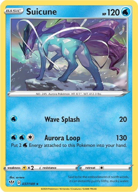 Image for Suicune (037/189) (SWSH03: Darkness Ablaze) - Pokemon