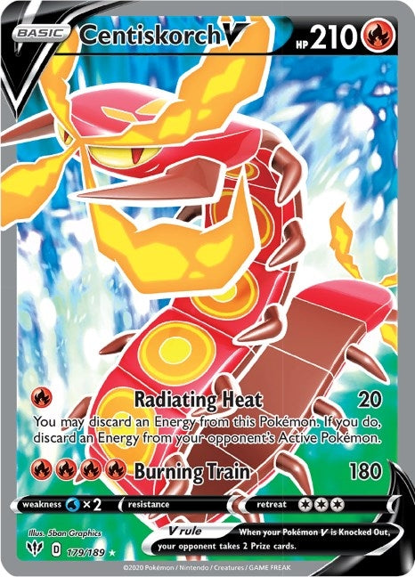Image for Centiskorch V (Full Art) (179/189) (SWSH03: Darkness Ablaze) - Pokemon