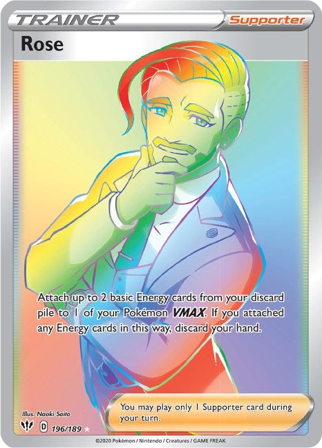 Image for Rose (Secret) (196/189) (SWSH03: Darkness Ablaze) - Pokemon