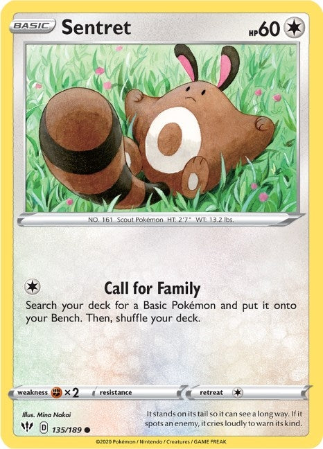 Image for Sentret (135/189) (SWSH03: Darkness Ablaze) - Pokemon