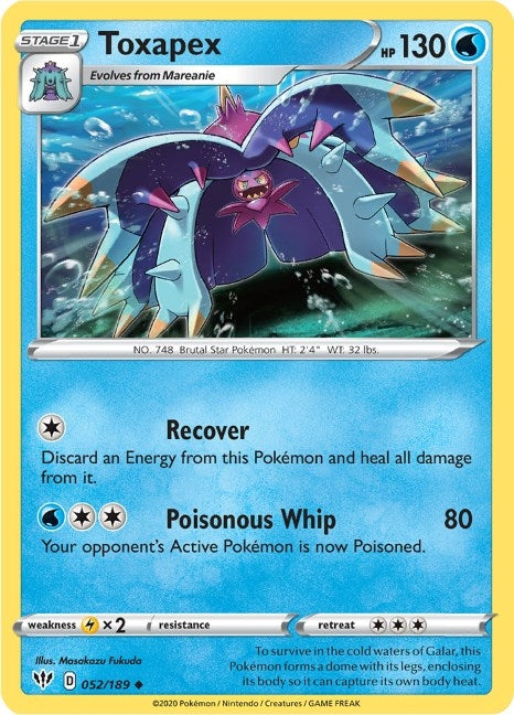 Image for Toxapex (052/189) (SWSH03: Darkness Ablaze) - Pokemon