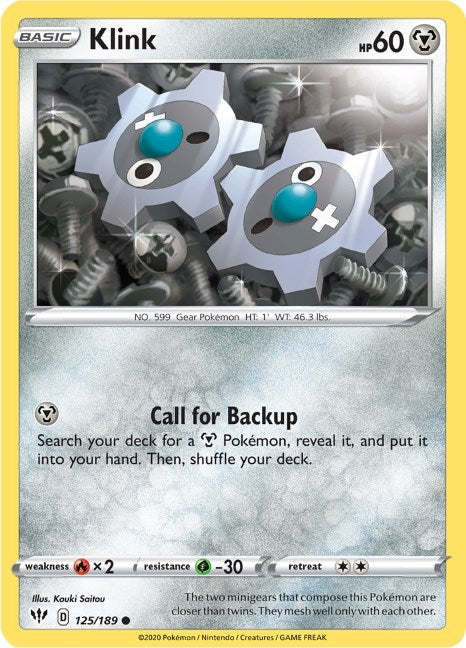 Image for Klink (125/189) (SWSH03: Darkness Ablaze) - Pokemon