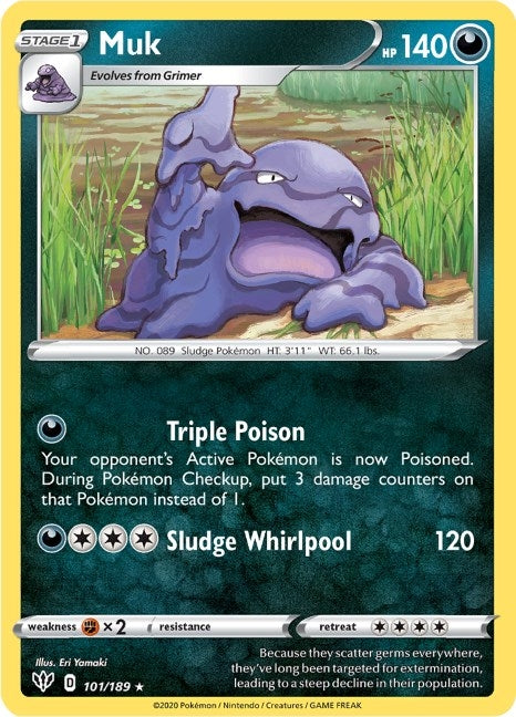 Image for Muk (101/189) (SWSH03: Darkness Ablaze) - Pokemon