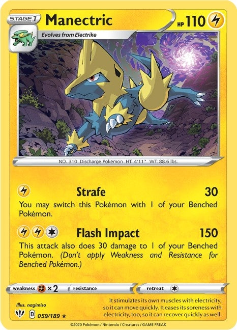Image for Manectric (059/189) (SWSH03: Darkness Ablaze) - Pokemon