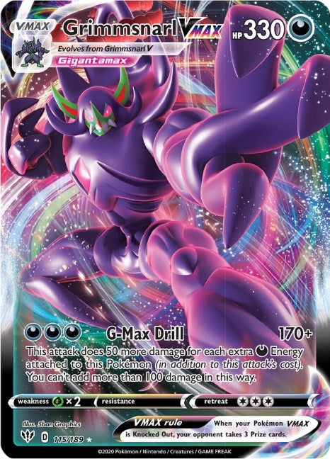 Image for Grimmsnarl VMAX (115/189) (SWSH03: Darkness Ablaze) - Pokemon