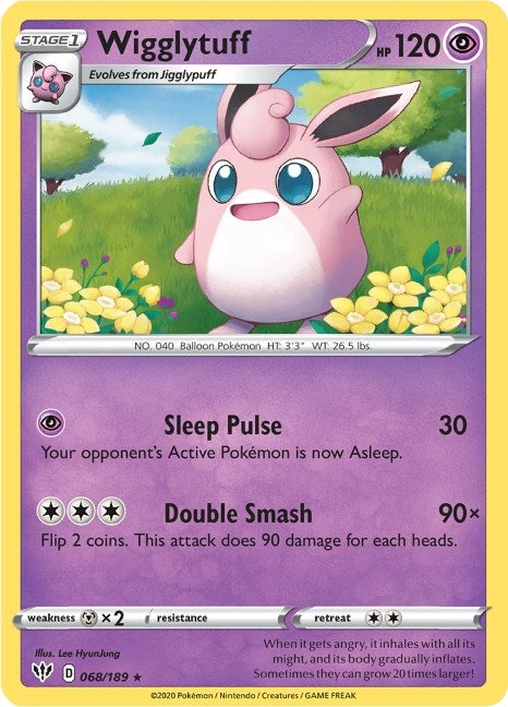 Image for Wigglytuff (068/189) (SWSH03: Darkness Ablaze) - Pokemon
