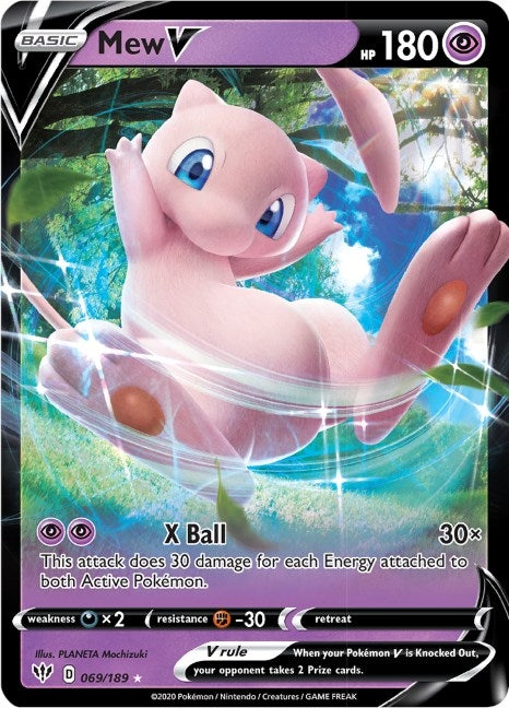 Image for Mew V (069/189) (SWSH03: Darkness Ablaze) - Pokemon