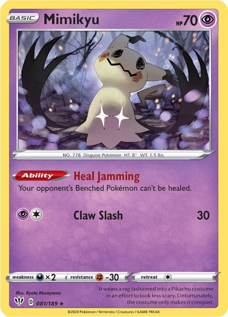 Image for Mimikyu (081/189) (SWSH03: Darkness Ablaze) - Pokemon