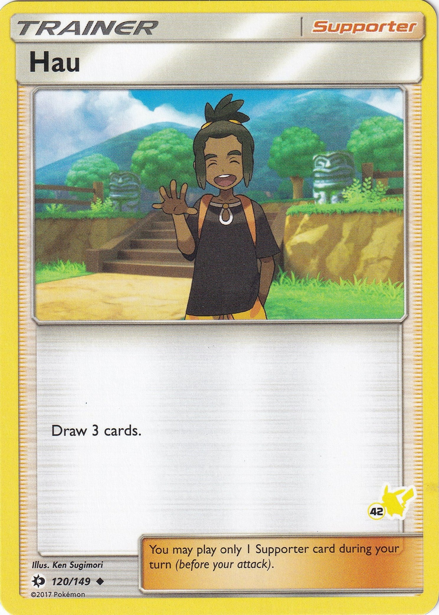 Image for Hau - 120/149 (#42 Pikachu Stamped) (120/149) (Battle Academy) - Pokemon