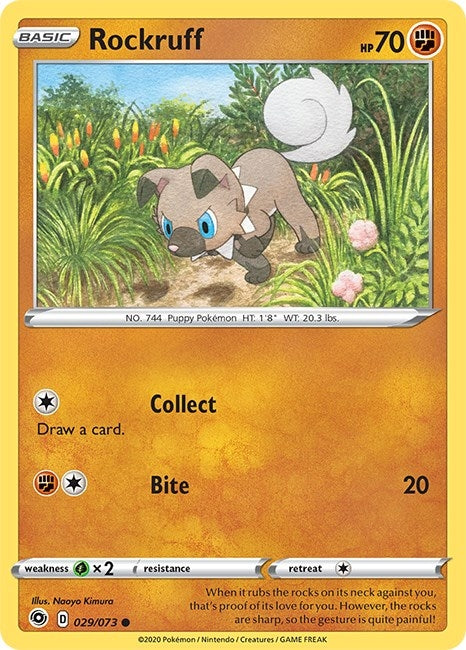 Image for Rockruff (29/73) (Champion's Path) - Pokemon