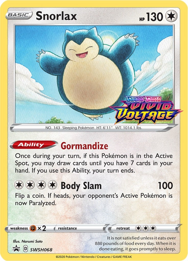 Image for Snorlax - SWSH068 (Prerelease) (SWSH068) (SWSH: Sword & Shield Promo Cards) - Pokemon