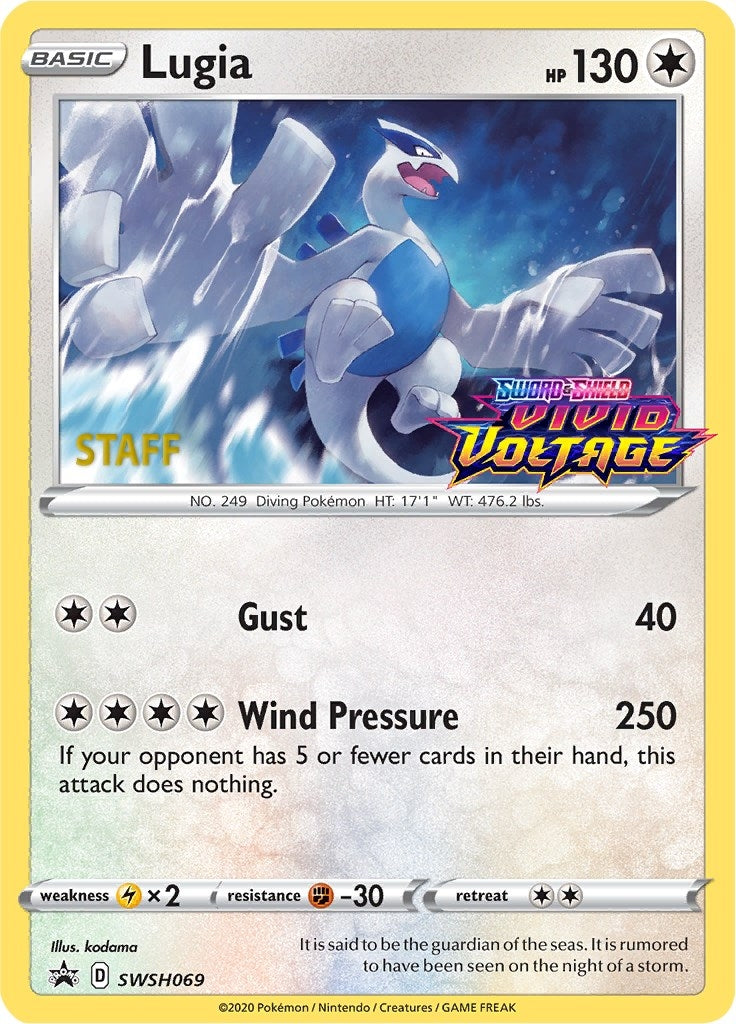 Image for Lugia - SWSH069 (Prerelease) [Staff] (SWSH069) (SWSH: Sword & Shield Promo Cards) - Pokemon