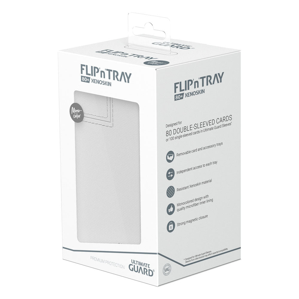 Ultimate Guard: Deck Box – XenoSkin Monocolor Flip'n'Tray 80+ – White