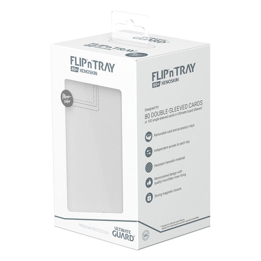 Ultimate Guard: Deck Box – XenoSkin Monocolor Flip'n'Tray 80+ – White