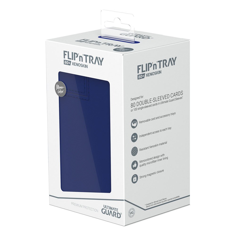 Ultimate Guard: Deck Box – XenoSkin Monocolor Flip'n'Tray 80+ – Blue