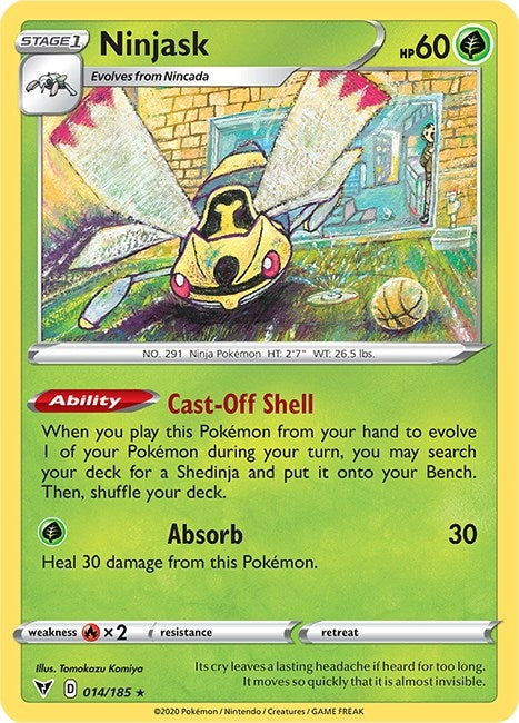 Image for Ninjask (014/185) (SWSH04: Vivid Voltage) - Pokemon