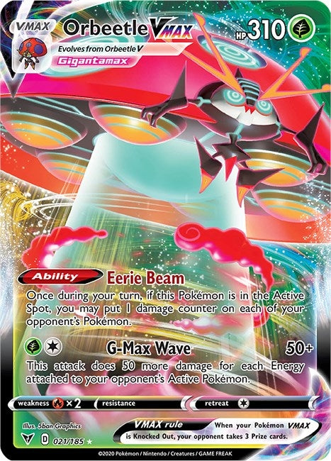 Image for Orbeetle VMAX (021/185) (SWSH04: Vivid Voltage) - Pokemon