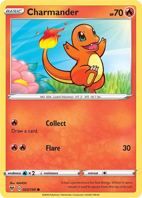 Image for Charmander (023/185) (SWSH04: Vivid Voltage) - Pokemon