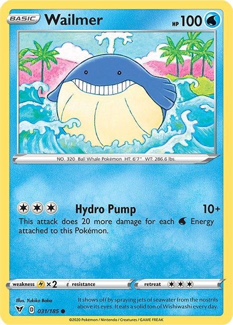 Image for Wailmer (031/185) (SWSH04: Vivid Voltage) - Pokemon