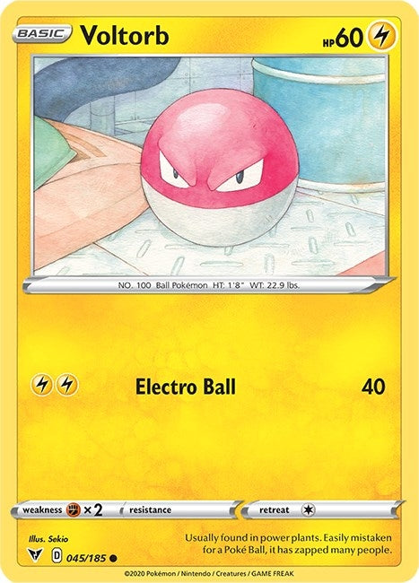 Image for Voltorb (045/185) (SWSH04: Vivid Voltage) - Pokemon