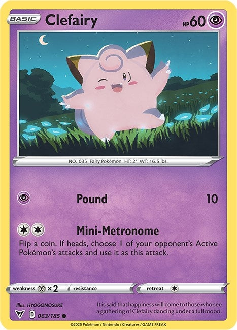 Image for Clefairy (063/185) (SWSH04: Vivid Voltage) - Pokemon