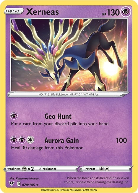 Image for Xerneas (078/185) (SWSH04: Vivid Voltage) - Pokemon