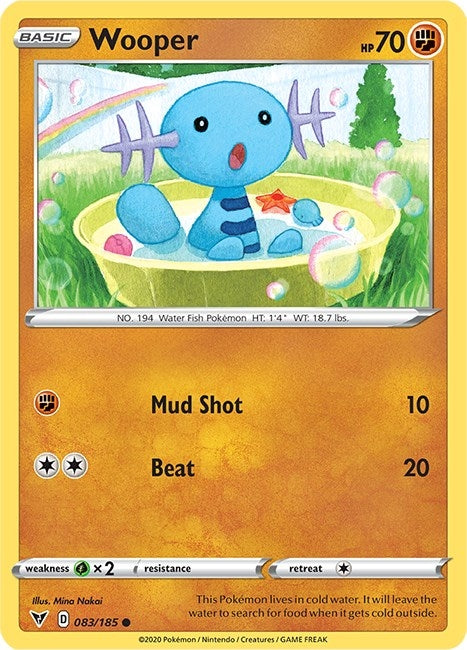 Image for Wooper (083/185) (SWSH04: Vivid Voltage) - Pokemon