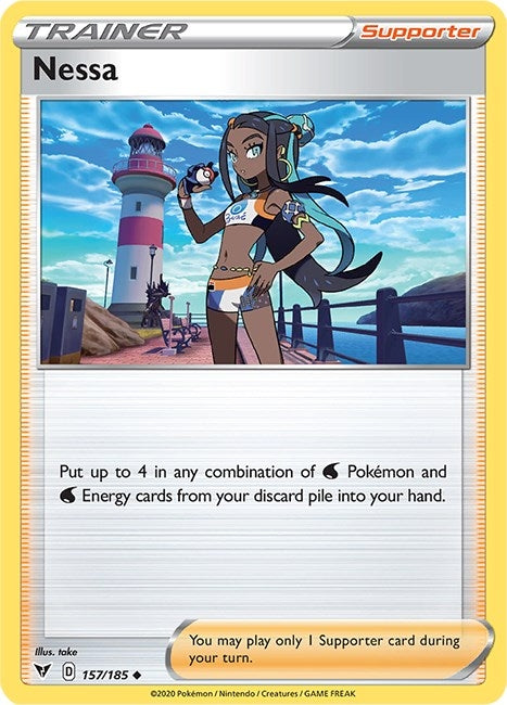Image for Nessa (157/185) (SWSH04: Vivid Voltage) - Pokemon