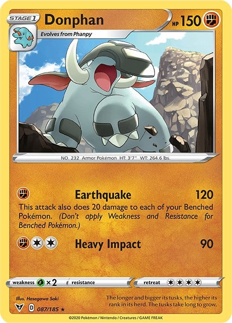 Image for Donphan (087/185) (SWSH04: Vivid Voltage) - Pokemon