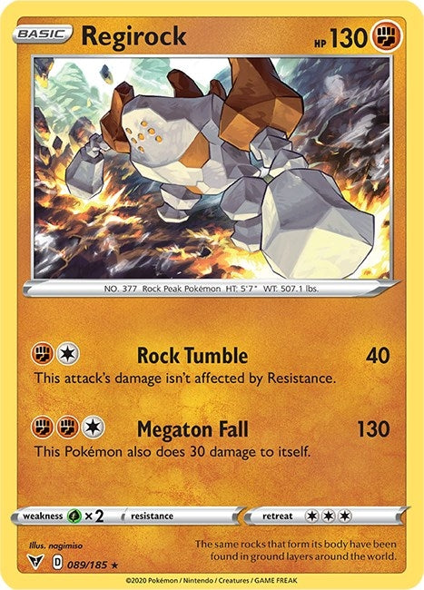 Image for Regirock (089/185) (SWSH04: Vivid Voltage) - Pokemon